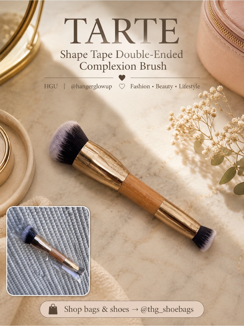 Tarte Shape Tape Double-Ended Complexion Brush - Gold & Brown